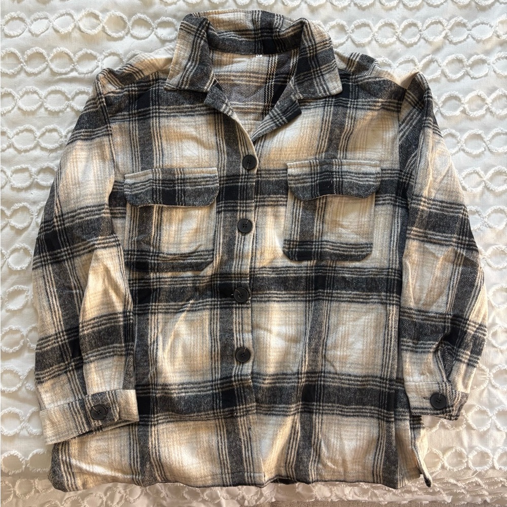 Plaid Button-Up Shirt